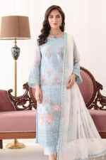 Noors Marvi Luxury Chiffon Collection Semi Stitched Design 3 - Image 3