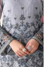 Noors Marvi Luxury Chiffon Collection Semi Stitched Design 4 - Image 3