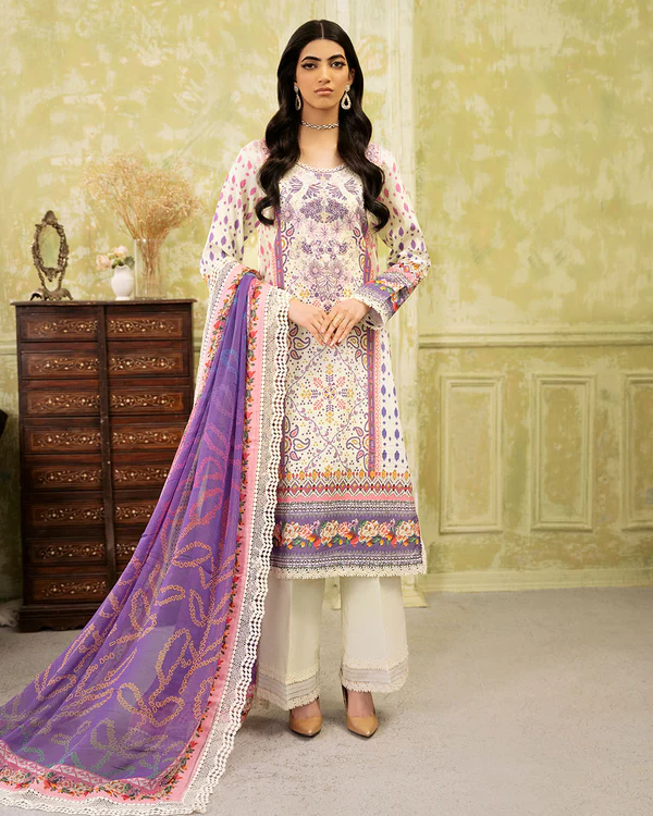 Roheenaz | Printed Lawn - Evangeline